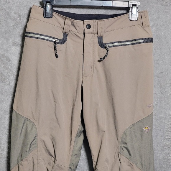 Mountain Hardwear Conduit Snow Pants Womens Small Beige Primaloft Insulated Ski - Picture 2 of 13